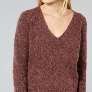 JUST | L | Knit Sweater V-neck Wool Mohair Blend Just female cashmere sweater